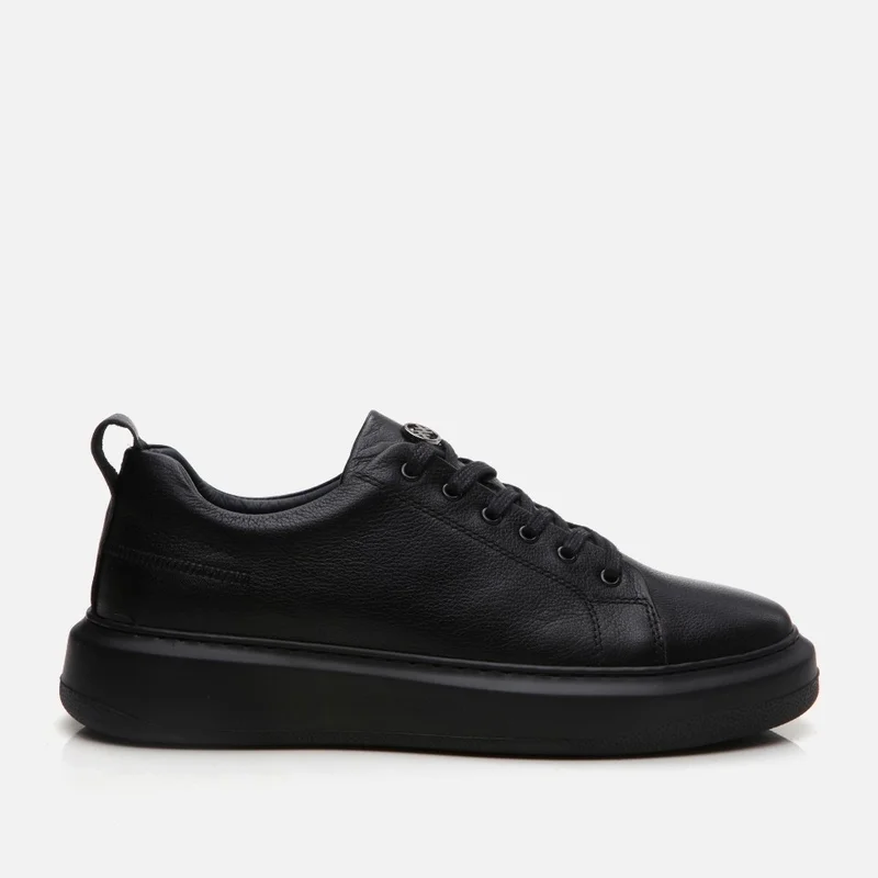 Hotiç 02AYH292890A100 GENUINE Leather Black Men's Casual Shoes