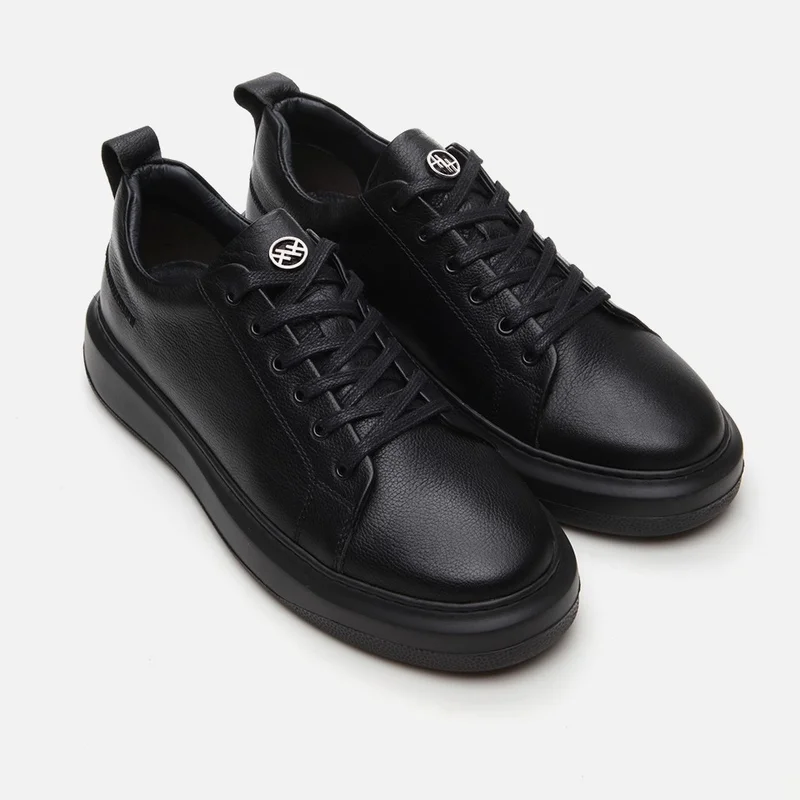 Hotiç 02AYH292890A100 GENUINE Leather Black Men's Casual Shoes
