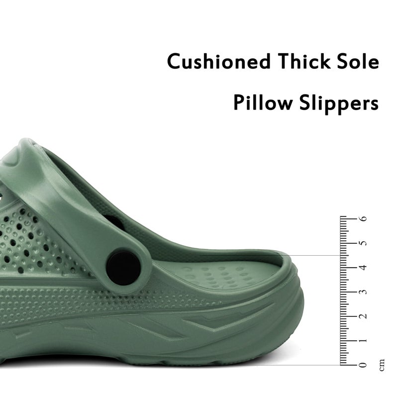 INMINPIN Women and Men Orthopedic Clogs Arch Support Garden Shoes Sandals Slippers with Plantar Fasciitis Feet Insoles,Avocado,8-9 Women/6-7 Men - Image 4
