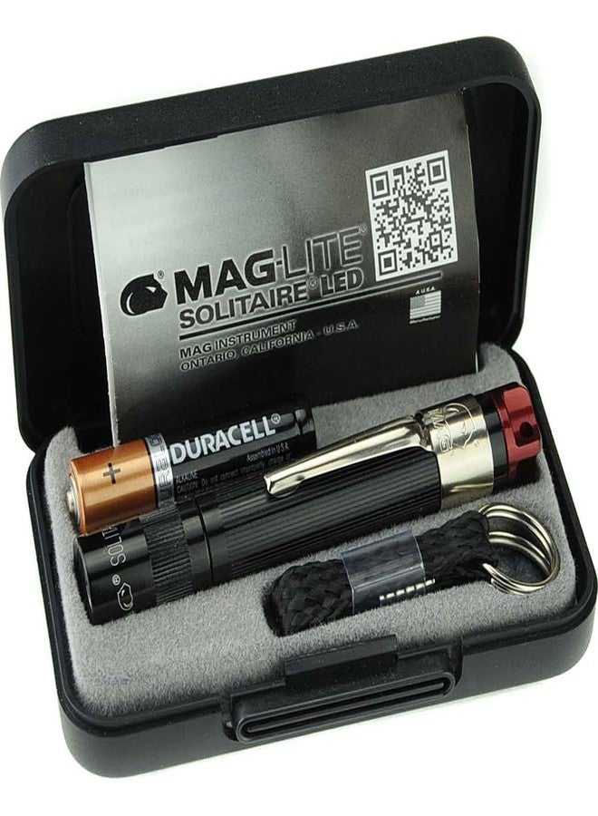 Maglite, Solitaire Spectrum Series LED Flashlight, AAA, Black Body, Red LED Light - Image 1