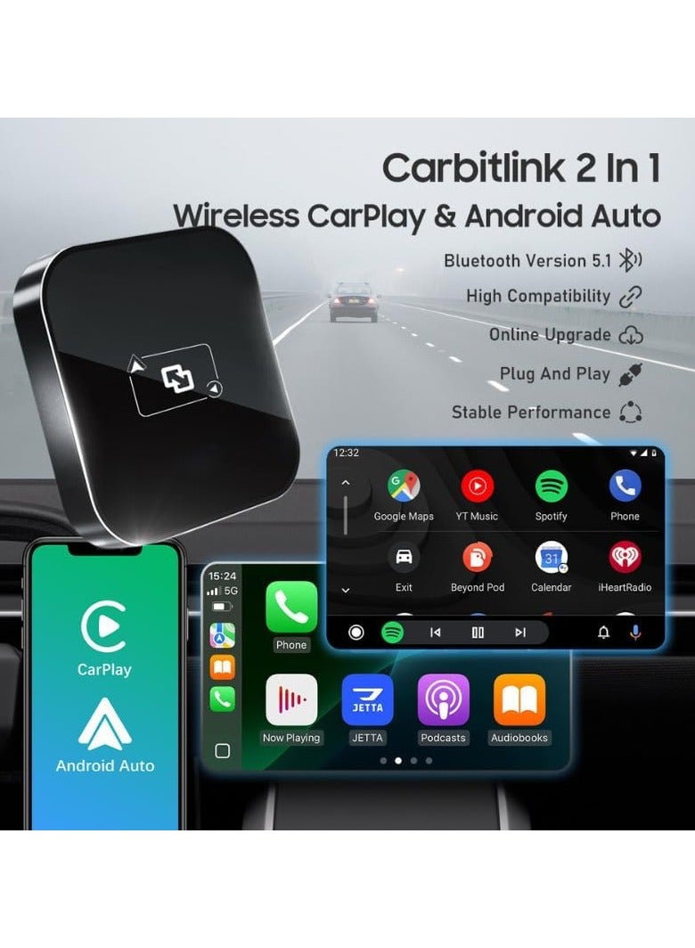 Vierex CarbitLink Easy Connection Convert To Wireless CarPlay Android Auto Adapter Dongle Compatible: Compatible: Jetour, Chery, Hongqi, Changan, JAC,Bestune, BAIC, Geely, Baic, GAC, Dongfeng,BYD,Hyundai - Image 3
