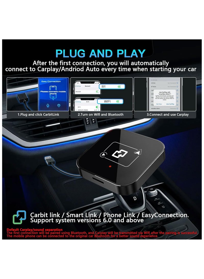 Vierex CarbitLink Easy Connection Convert To Wireless CarPlay Android Auto Adapter Dongle Compatible: Compatible: Jetour, Chery, Hongqi, Changan, JAC,Bestune, BAIC, Geely, Baic, GAC, Dongfeng,BYD,Hyundai - Image 4