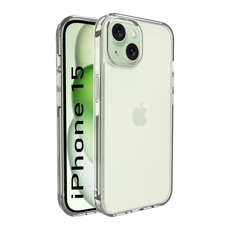 Cedo iPhone 15 (6.1 Inch) Clear Case | Soft Flexible Slim-Fit | Full Body 360 Protection Shock Proof TPU Back Cover (Transparent) - Image 1