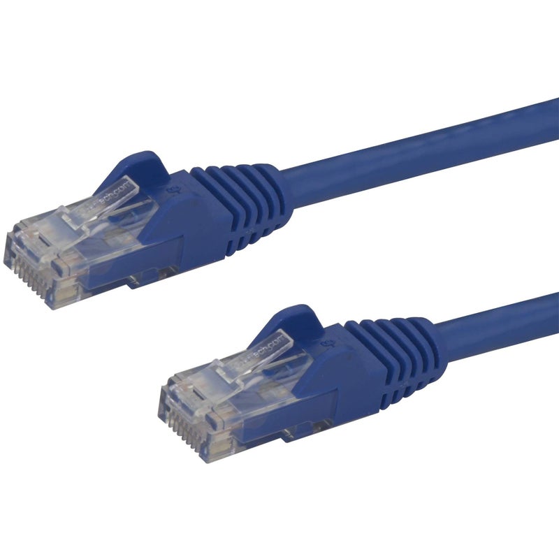 StarTech.com 10ft CAT6 Ethernet Cable - Blue CAT 6 Gigabit Ethernet Wire -650MHz 100W PoE RJ45 UTP Network/Patch Cord Snagless w/Strain Relief Fluke Tested/Wiring is UL Certified/TIA (N6PATCH10BL) - Image 1