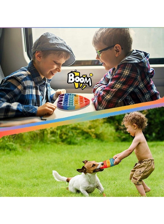 فنبلاست مجموعة FunBlast Pop it (عبوة من لعبتين Popit)، ألعاب أطفال، ألعاب فيدجيت، لعبة Pop it، لعبة Push Pop Bubble Fidget الحسية، لعبة تخفيف التوتر Fidget الحسية، هدايا مبتكرة للبنات والأولاد والأطفال (9) - Image 4