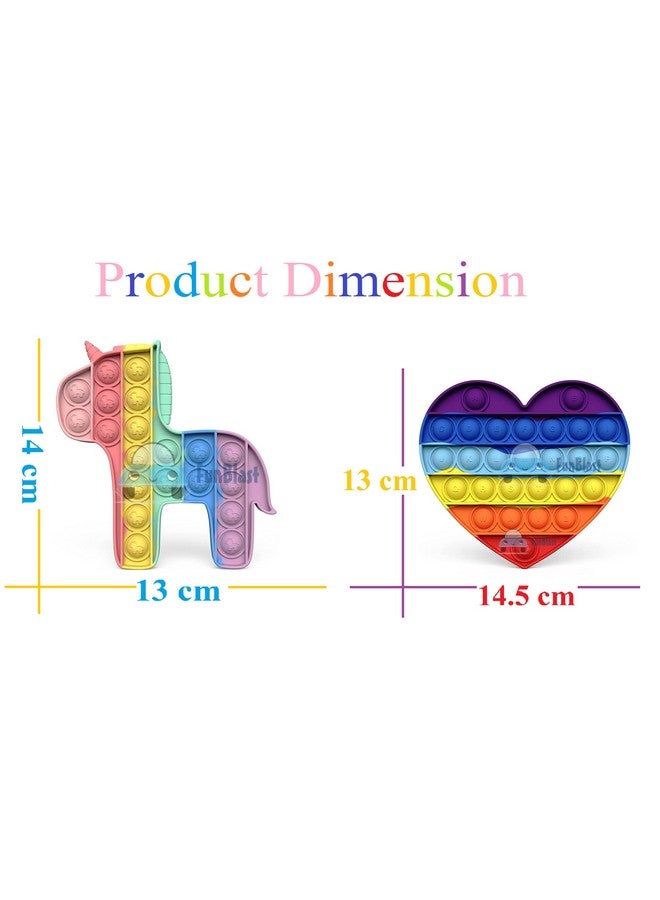 فنبلاست مجموعة FunBlast Pop it (عبوة من لعبتين Popit)، ألعاب أطفال، ألعاب فيدجيت، لعبة Pop it، لعبة Push Pop Bubble Fidget الحسية، لعبة تخفيف التوتر Fidget الحسية، هدايا مبتكرة للبنات والأولاد والأطفال (9) - Image 2