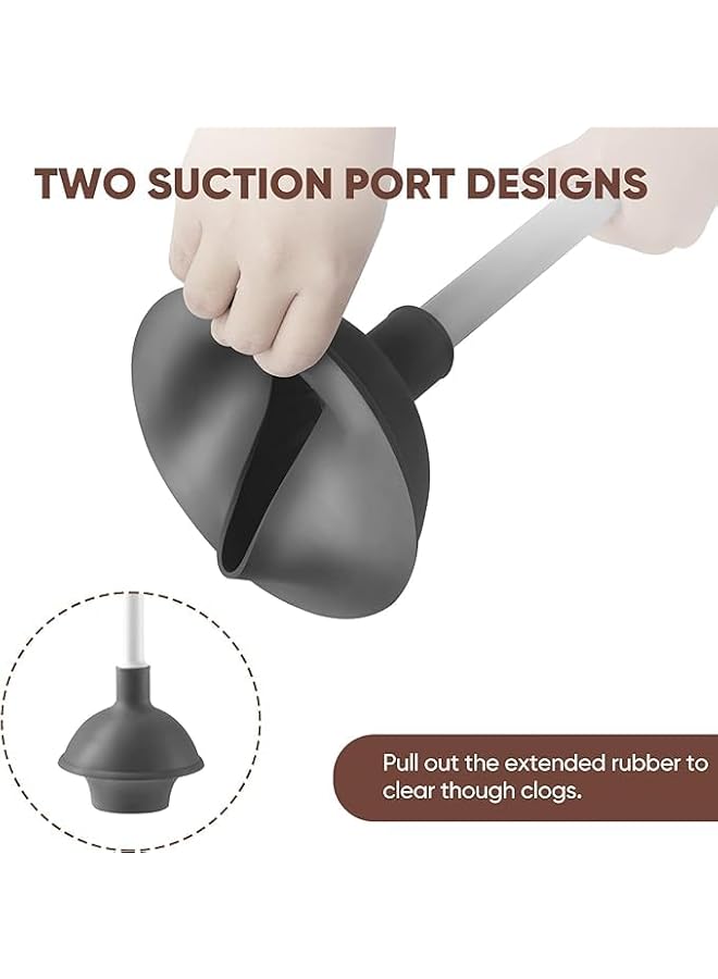 PROMASS promass Toilet Plug and Brush, 2-in-1 Toilet Brush Plug Set with Holder, Bathroom Cleaning Tool Set (White) - Image 4