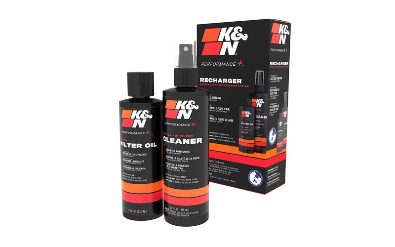 K&N Air Filter Cleaning Kit: Squeeze Bottle Filter Cleaner and Blue Oil Kit; Restores Engine Air Filter Performance; Service Kit-99-5050BL - Image 1