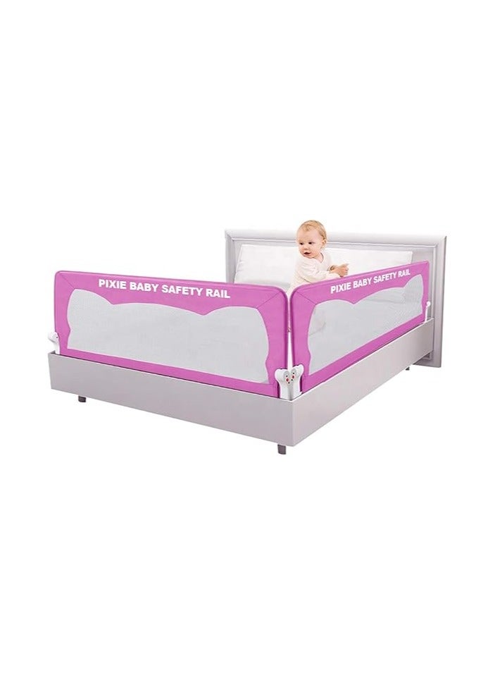 Pixie - Baby Safety Bed Rail, (180x35x42) 1 Unit - Pink - Image 3