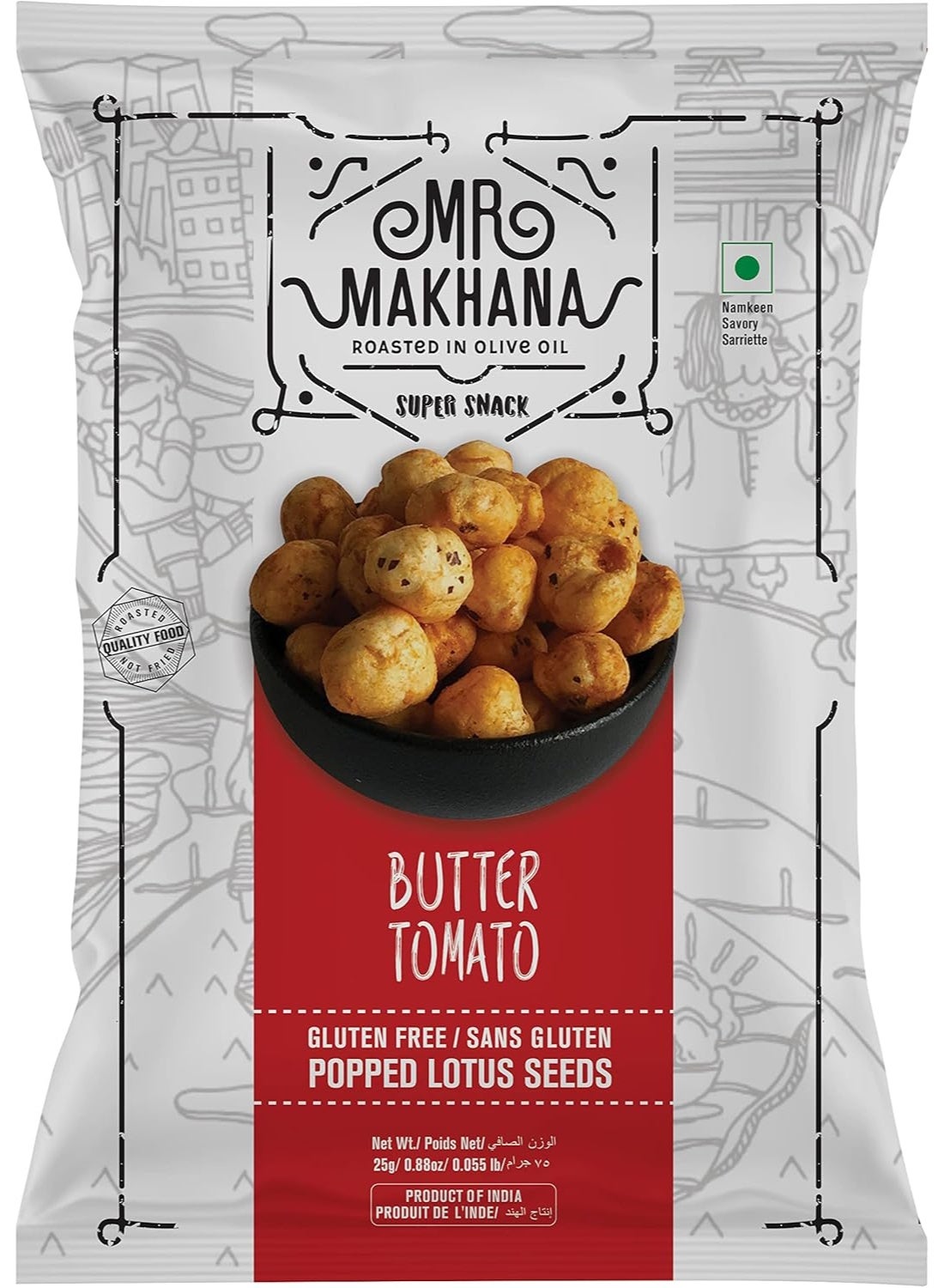 6 Pack Butter Tomato 25G Gluten Free Healthy Snacks