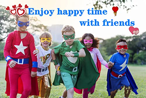 AICOC Capes and Masks For kids Double Side Dress up Costumes Christmas Halloween Cosplay Gift For Boys Girls - Image 4