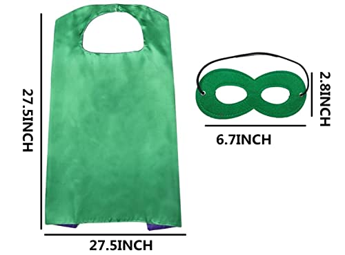 AICOC Capes and Masks For kids Double Side Dress up Costumes Christmas Halloween Cosplay Gift For Boys Girls - Image 3