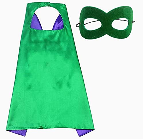 AICOC Capes and Masks For kids Double Side Dress up Costumes Christmas Halloween Cosplay Gift For Boys Girls - Image 1