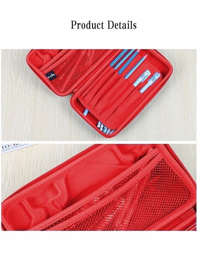 Large Capacity Race Car Pencil Case EVA Pencil Box Pencil Case Storage Box Car Supercar Cartoon PU Pencil Case Stationery Shockproof 3D Large Capacity Suitable for Students and Teenagers 24*14cm - Image 3