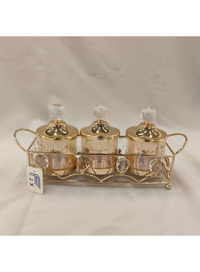 Candy Crystal Set with Metal Base 3*1