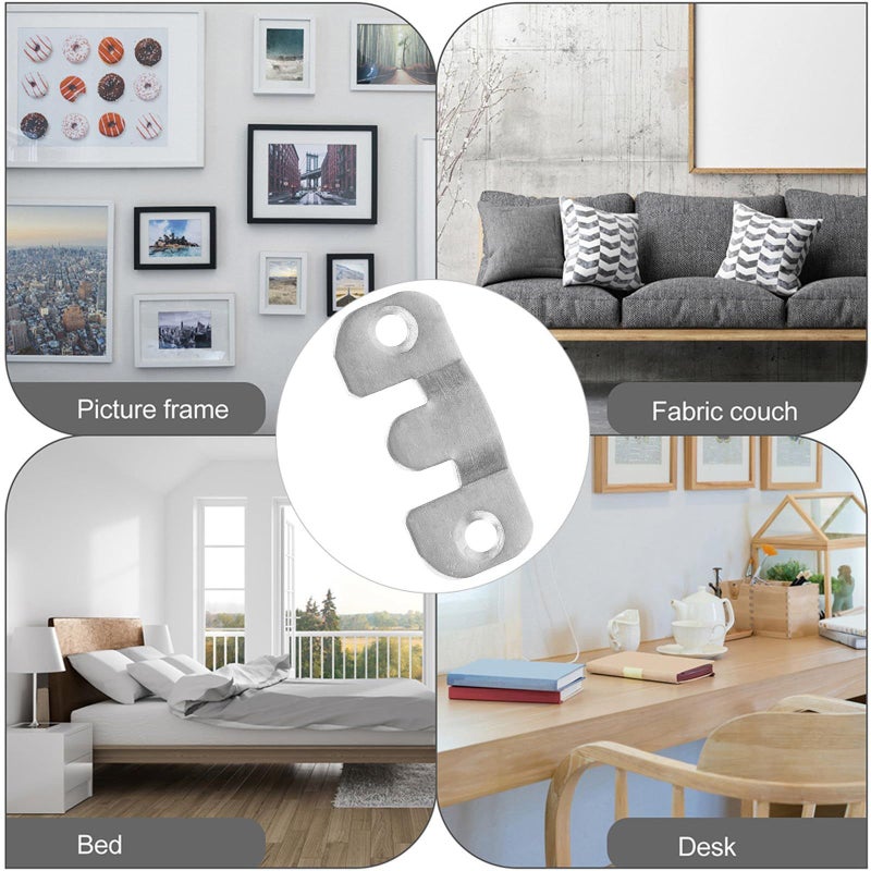 16 Pairs Heavy Duty Stainless Steel Interlocking Picture Hangers For Wall And Frame Mounting - Image 4
