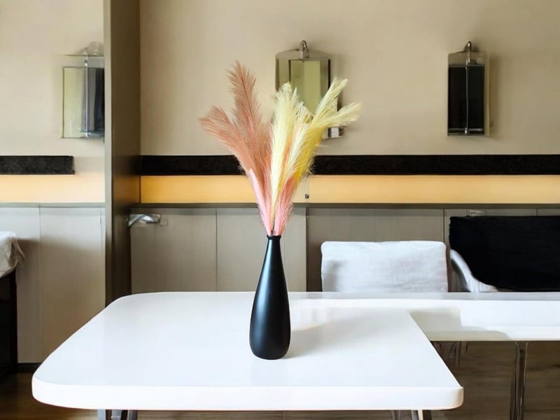 ARTISANS BAZAR Ceramic Black Premium Circular Bottle vaseFlower Vase Money Plant vase for Home Decor Vase for Home Decor Room Decor Items Home Centre Decor Items - Image 3