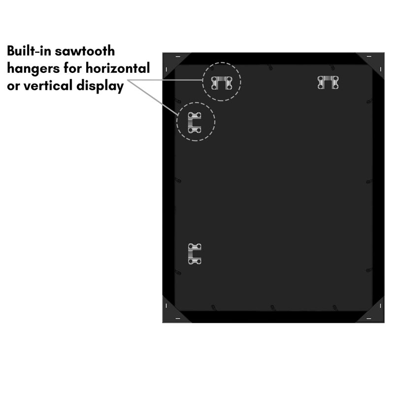 Americanflat 16x20 Picture Frame with Polished Plexiglass - Use as 12x16 Frame with Mat or Display 16x20 Photo Without Mat - Epic Collection - Wide Picture Frames for Wall Display - Black - Image 5