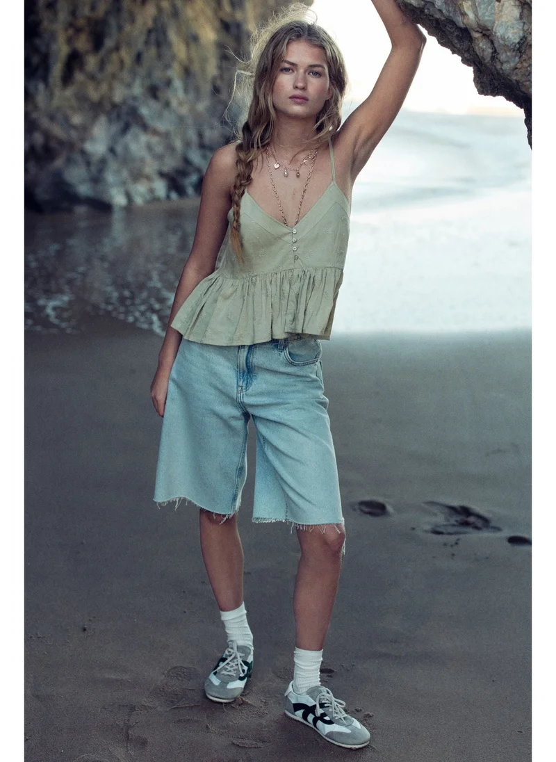 اتش اند ام Peplum strappy top