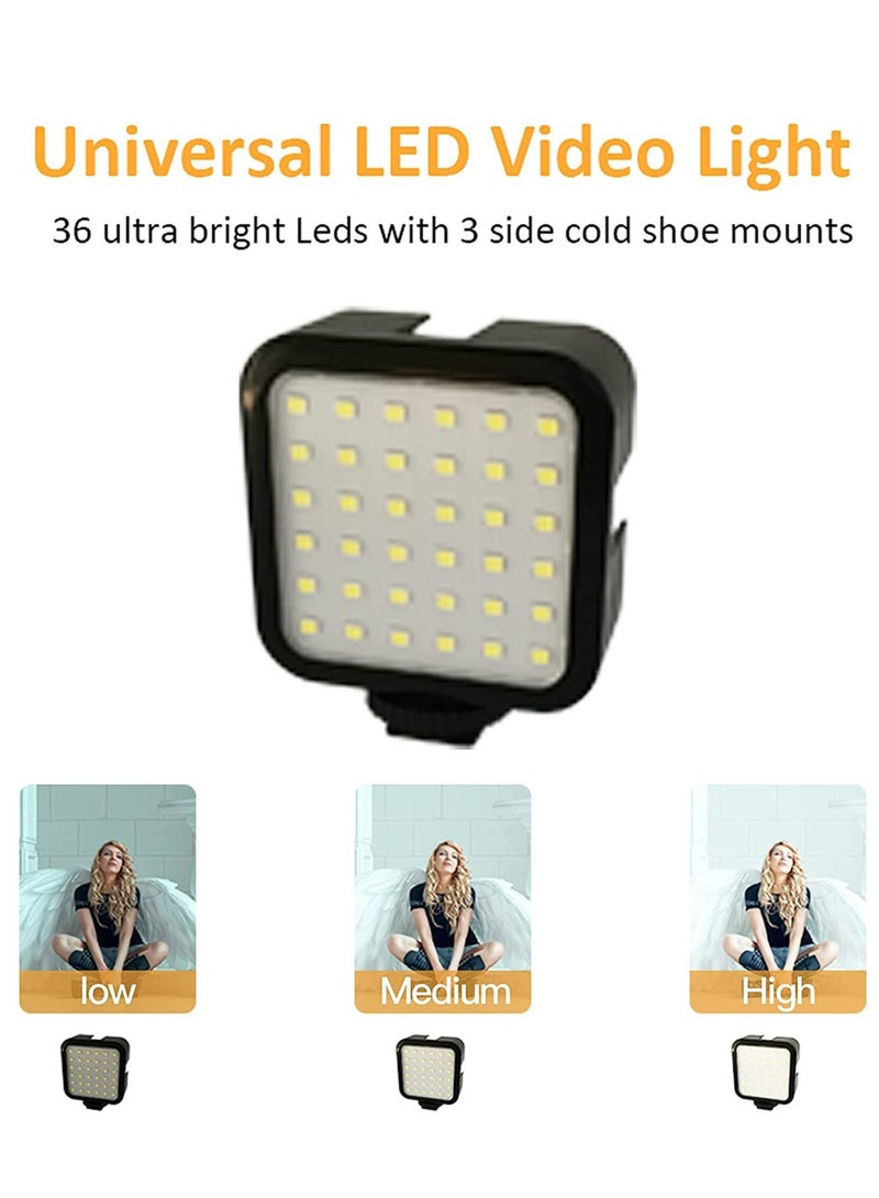 Vlogging Kit for YouTube, with Microphone and Light W64 Phone Tripod,Compatible with iPhone/Smartphone/Cameras - Image 5