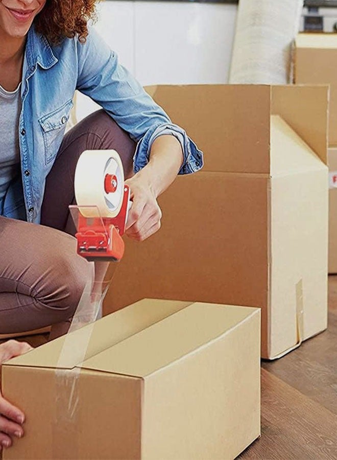 وهاواي Packaging Tape Dispenser  for 5cm Wide Packing Tape, 76mm Core for Carton, Packaging and Box Sealing, Silicone Handle Red - Image 5