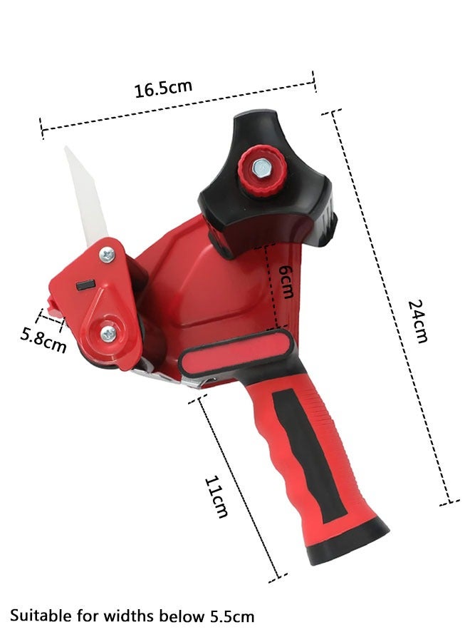 وهاواي Packaging Tape Dispenser  for 5cm Wide Packing Tape, 76mm Core for Carton, Packaging and Box Sealing, Silicone Handle Red - Image 3