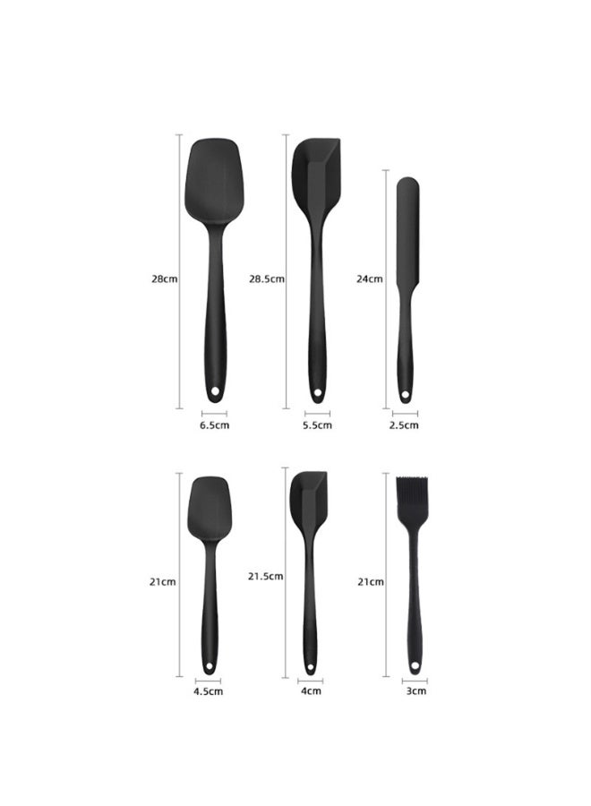 مجموعة من 6 ملاعق، ملاعق سيليكون مقاومة للحرارة ومقاومة للالتصاق للاستخدام في المطبخ للطهي والخبز والخلط - Image 4