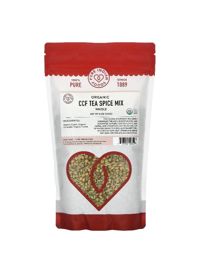 Pure Indian Foods Pure Indian Foods, Organic CCF Tea Spice Mix, Whole, 8 oz (226 g)  - Image 1