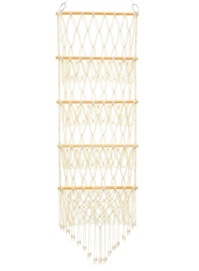 Abizarch 4-layer Versatile Plush Toy Holder Large-Capacity Vertical Toy Storage Organizer Safe Nursery Hanging Organizer Stable Stuffed Animals Holder for Kids(Beige) - Image 3