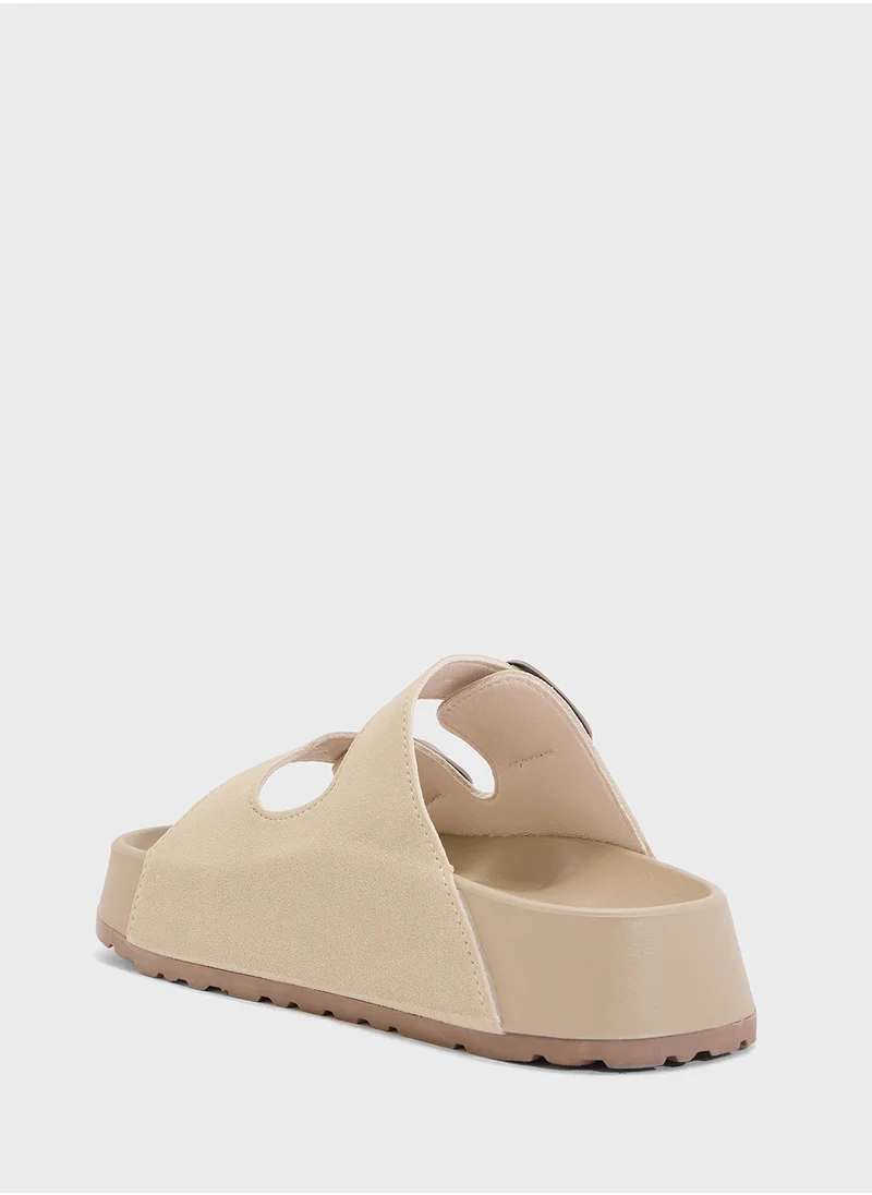 جينجر Casual Double Strap Slide
