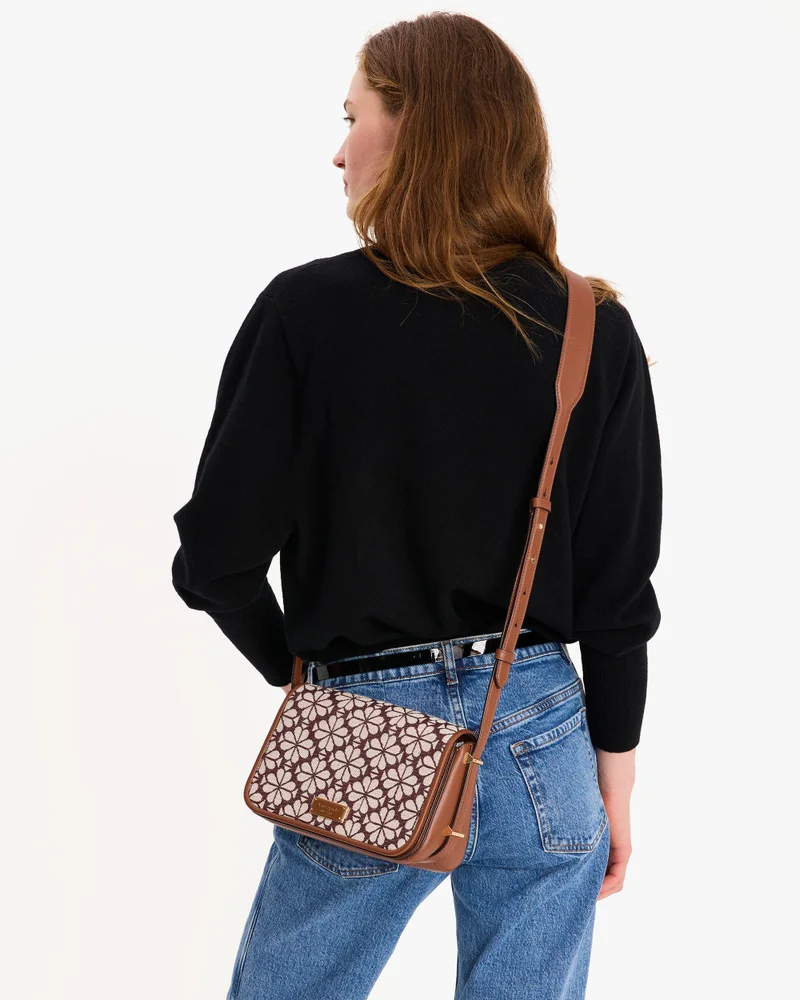 Kate Spade Spade Flower Jacquard Small Flap Crossbody