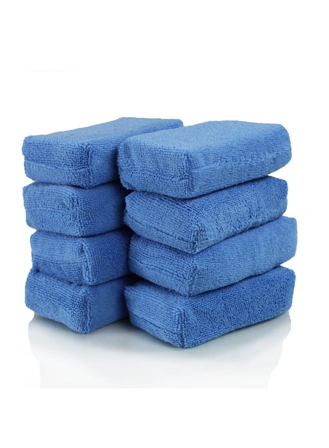 Premium Grade Microfiber Applicator Pads - 8 Pack Ultra-Soft Foam Core Pads for Wax, Sealant, Tire Dressing, Interior and Exterior Detailing, Car and Motorcycle Care - Image 1