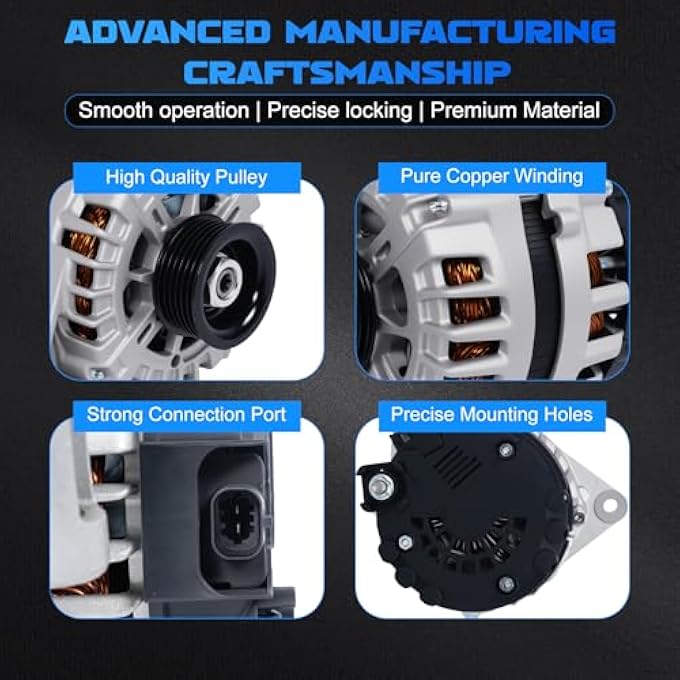 YOMALL Alternator 11932 for 2010-2016 LaCrosse 3.6L for 2010-2011 SRX 3.0L for 2012-2020 Impala 3.6L for 2010-2012 Terrain & Equinox 3.0L V6 Replacement Alternator 150A 6PK 13588312 FG15S019 - Image 4