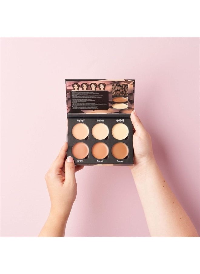 W7 Lift & Sculpt Cream Contour Kit - Concealing, Highlighting & Contouring Makeup Palette - Step-by-Step Instructions Included  - Image 5