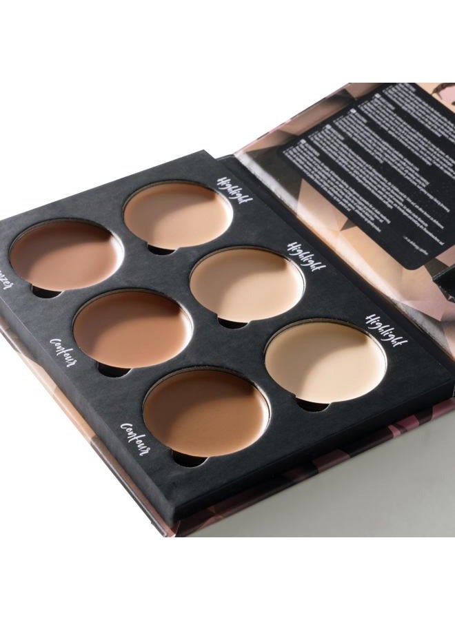 W7 Lift & Sculpt Cream Contour Kit - Concealing, Highlighting & Contouring Makeup Palette - Step-by-Step Instructions Included - Image 3