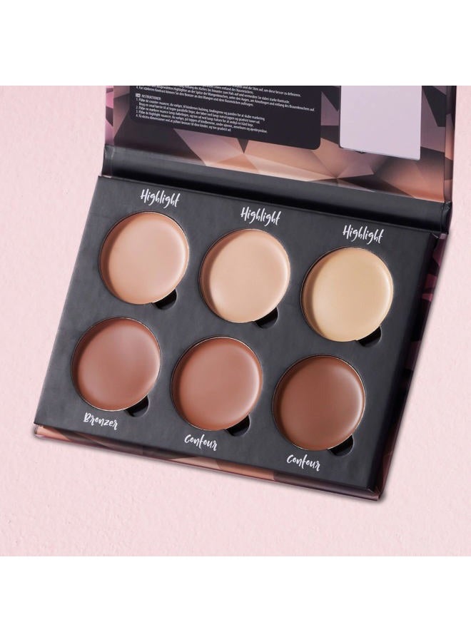 W7 Lift & Sculpt Cream Contour Kit - Concealing, Highlighting & Contouring Makeup Palette - Step-by-Step Instructions Included - Image 5