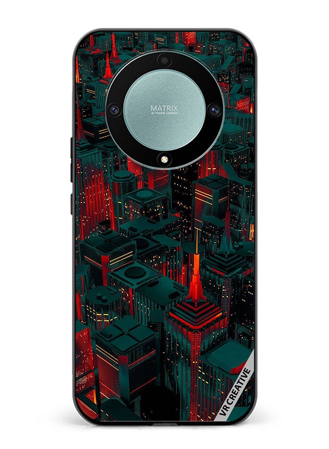 VR CREATIVE Protective Case Cover For Honor X9b Red City Design Multicolour - Image 1