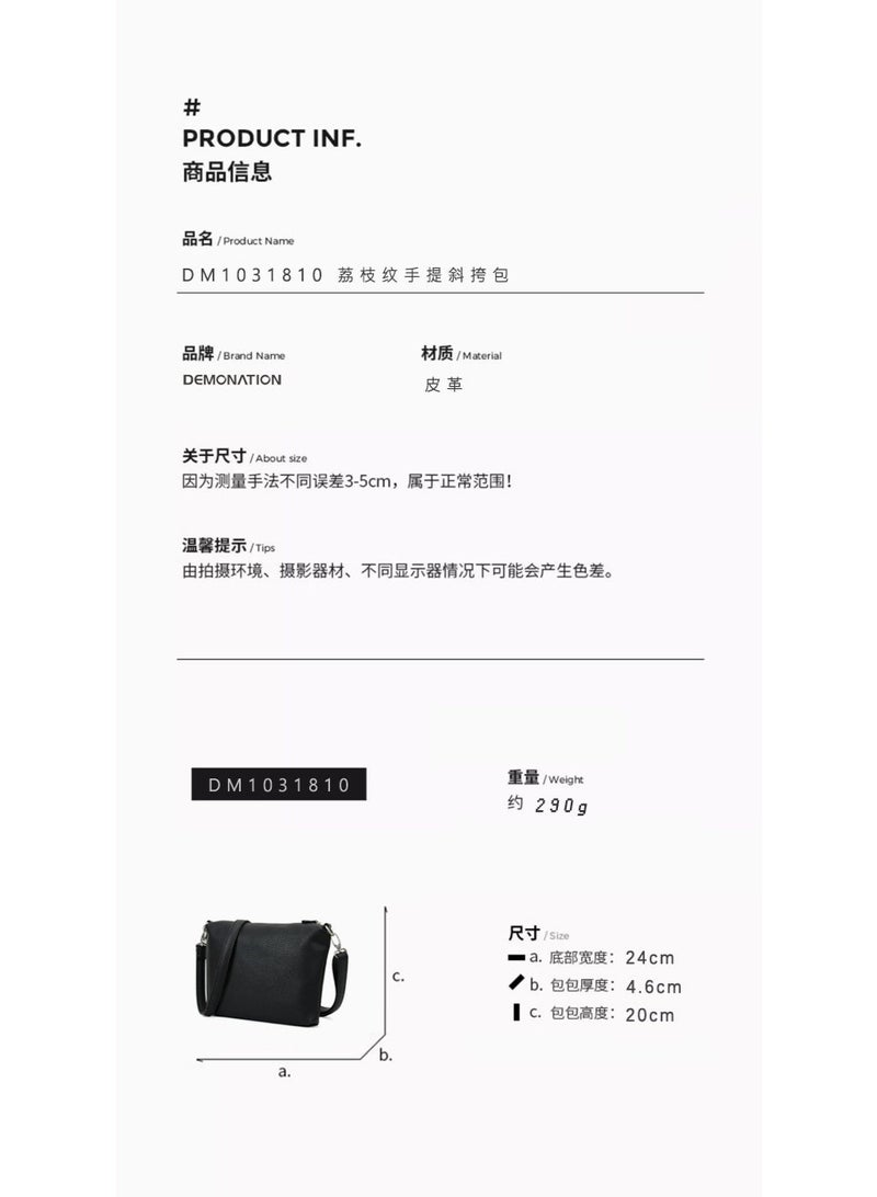 New fashionable white-collar versatile shoulder bag crossbody bag, pebbled grain leather women's bag, mini soft leather small bag. - Image 4
