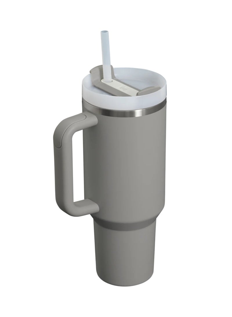 Stanley - Stanley cup H2.0 Stainless Steel with Lid and Straw for Water Iced Tea,Coffee and Smoothie,Ash,40 oz - Image 1