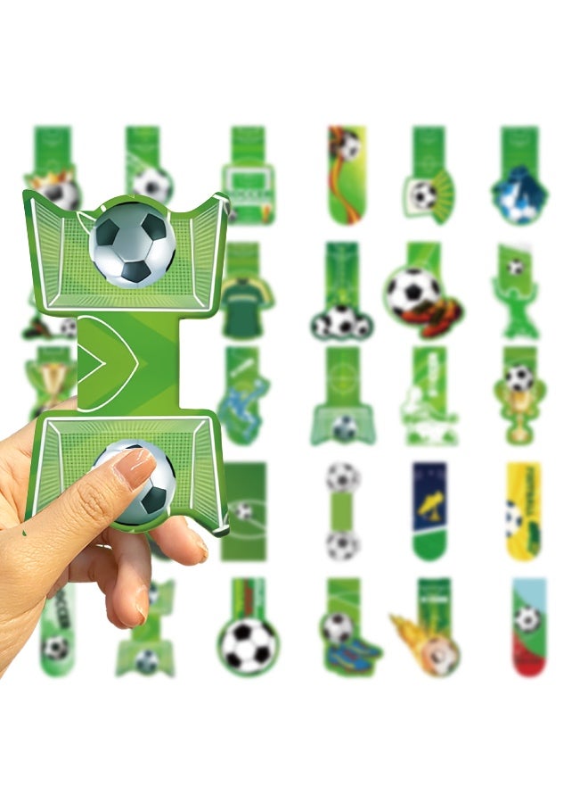 30 Pcs Soccer Bookmarks for Kids Sports Theme Funny Bookmark Cartoon Bookmark for School Office Students Teens Book Reading Lovers Classroom Favors - Image 2