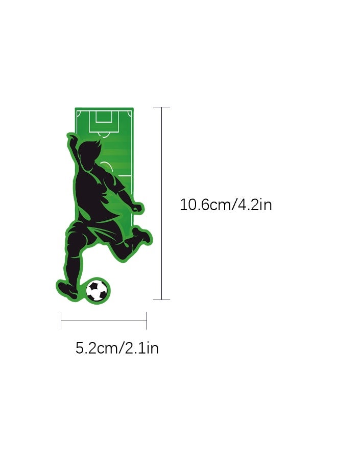 30 Pcs Soccer Bookmarks for Kids Sports Theme Funny Bookmark Cartoon Bookmark for School Office Students Teens Book Reading Lovers Classroom Favors - Image 5