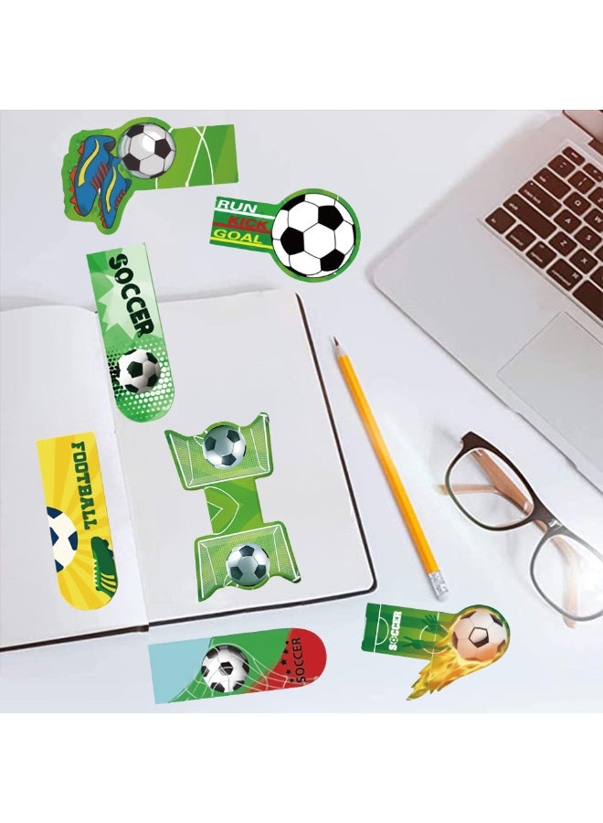 30 Pcs Soccer Bookmarks for Kids Sports Theme Funny Bookmark Cartoon Bookmark for School Office Students Teens Book Reading Lovers Classroom Favors - Image 3