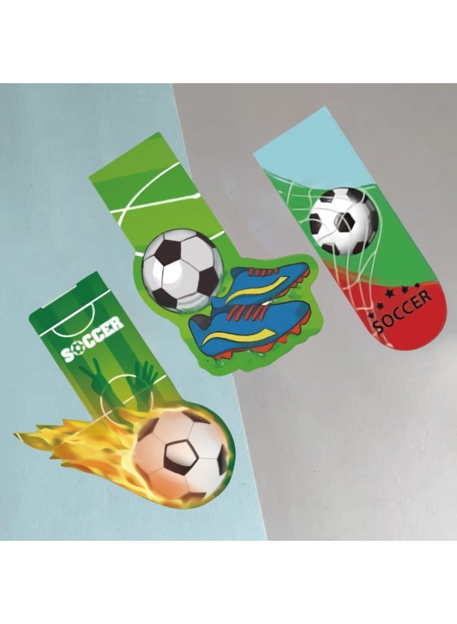 30 Pcs Soccer Bookmarks for Kids Sports Theme Funny Bookmark Cartoon Bookmark for School Office Students Teens Book Reading Lovers Classroom Favors - Image 4