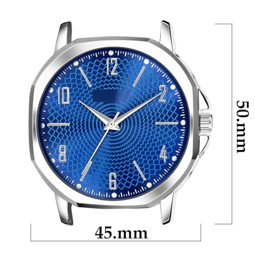 Acnos Fashion Analog Watch Blue Dial Case Men's Watch Leather Multi Color Band Quartz Movement Scratch-Resistant - Image 3