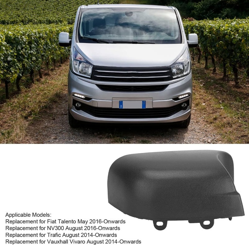 Qiilu Premium Windshield Cover for Vivaro August 2014‑Onwards + Car Rear Mirror Protective Cover Replacement + Superior Protection for Side Mirrors Rewritten (Left) - Image 2