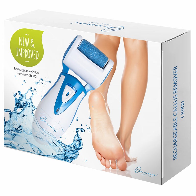 Own Harmony Electric Callus Remover: Own Harmony Professional Pedicure Tools Foot Care For Women  Rechargeable Foot Scrubber  Cr900 Electronic Feet File Pedi Sander Best For Hard Cracked Dry Dead Skin  3 Rollers - Image 1