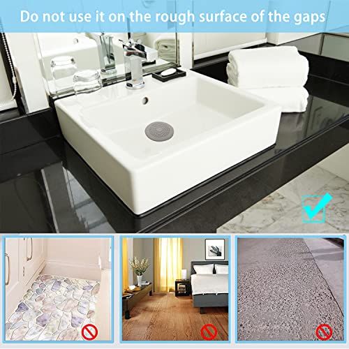 QiyuanLS 2 Pack Shower Drain Hair Catcher, Silicone Drain Cover with Suction Cup,Shower Drain Protector Drain Strainer Hair Stopper for Kitchen Bathroom Bathtub Sink(New Black 2Pack) - Image 5