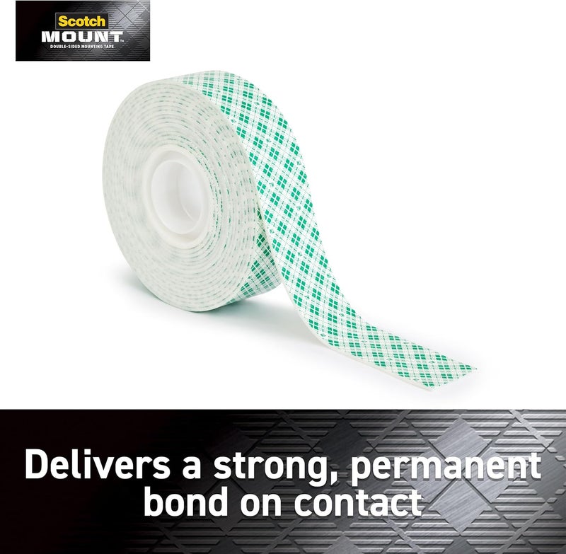 Scotch Mount Indoor Double-Sided Mounting Tape - 1 in x 125 in (25.4mm x 1.17m) - Holds up to 15 lbs - Multi-Surface Adhesive - Image 2