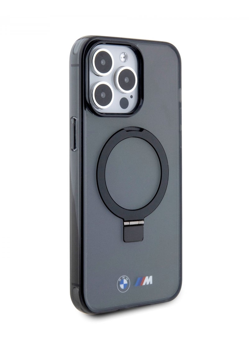 BMW Magsafe IML Case with Ring Stand for iPhone 15 Pro - Black - Image 3