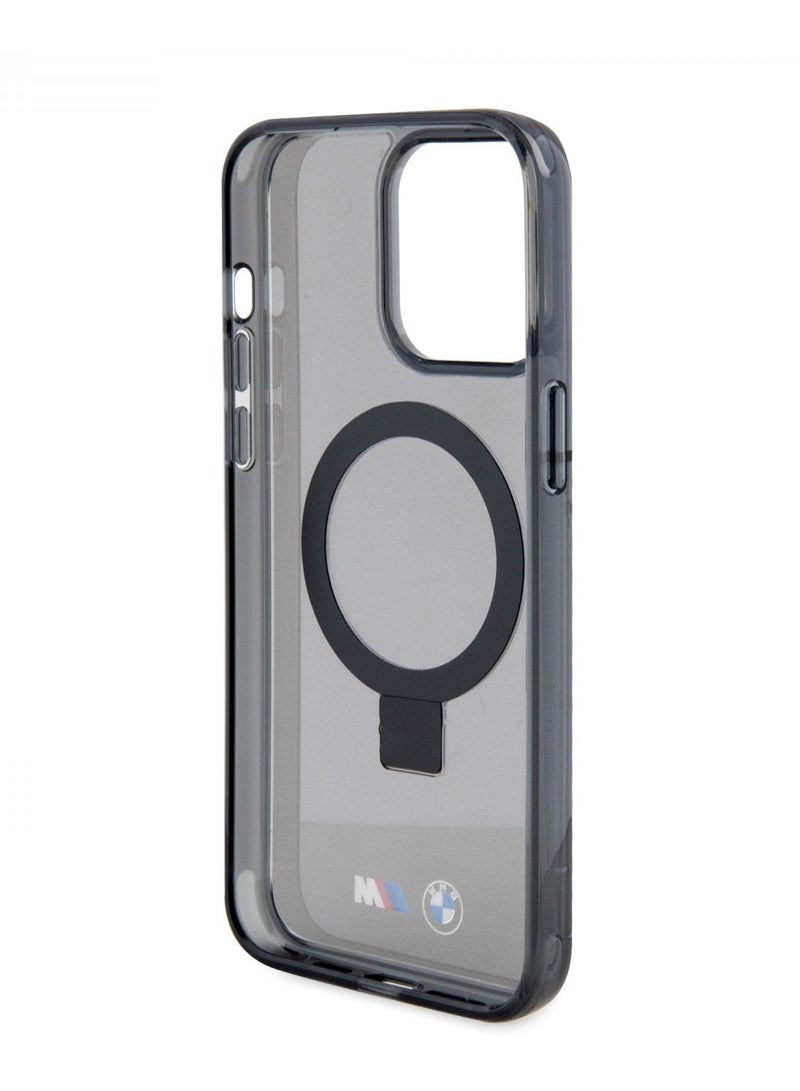 BMW Magsafe IML Case with Ring Stand for iPhone 15 Pro - Black - Image 5